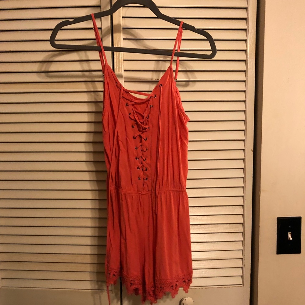 Orange Salmon Romper